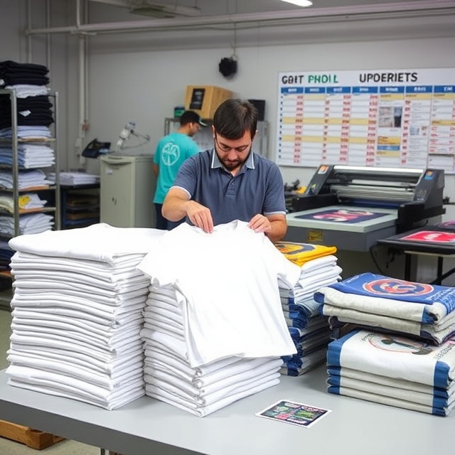 T-shirt printer capacity for different apparel production volumes